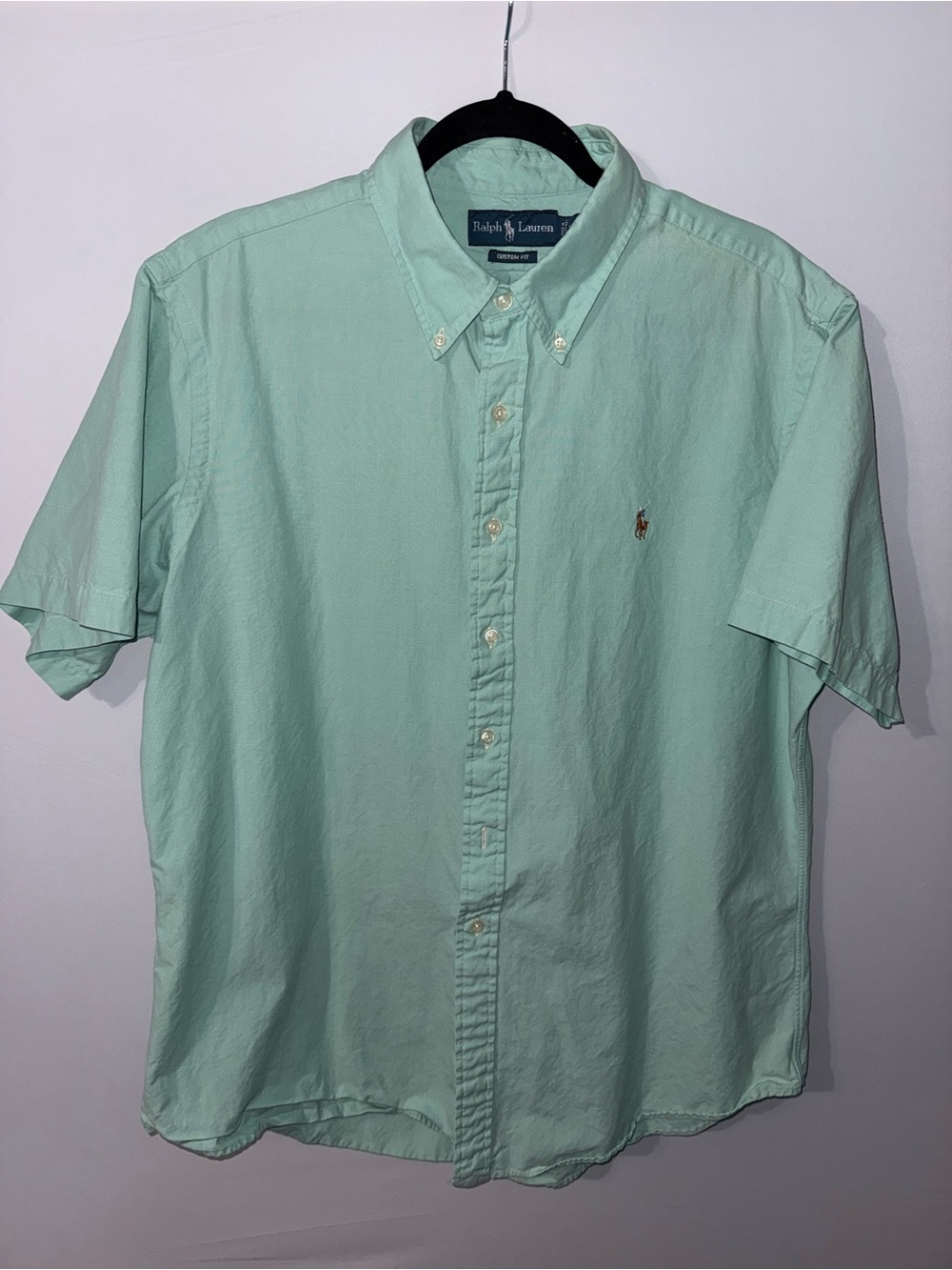 Polo Ralph Lauren Custom Fit Mint Green Button Up Shirt Men’s XL.